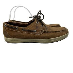 Martin Dingman Shoes Mens 8.5 Brown Boat Dock Loafers Leather Kennedy Lace Up